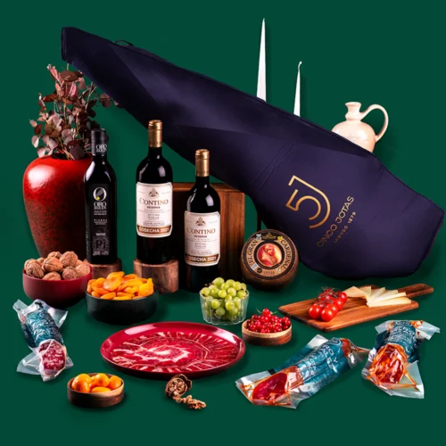 Lote de Navidad con Jamon 5 Jotas