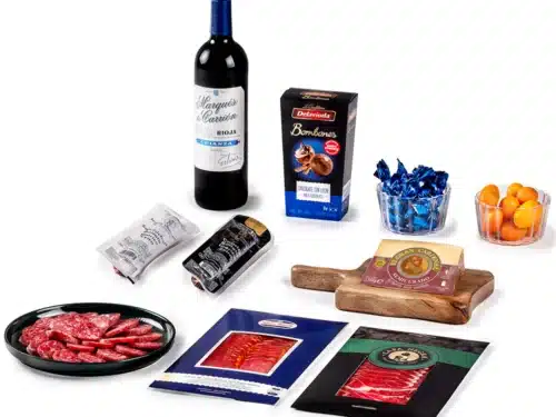 Lote Gourmet Gondíaz con Paleta de Cebo 50% Raza Ibérica CAPA NEGRA de JABUGO — regalo de Navidad para empresas — CL141