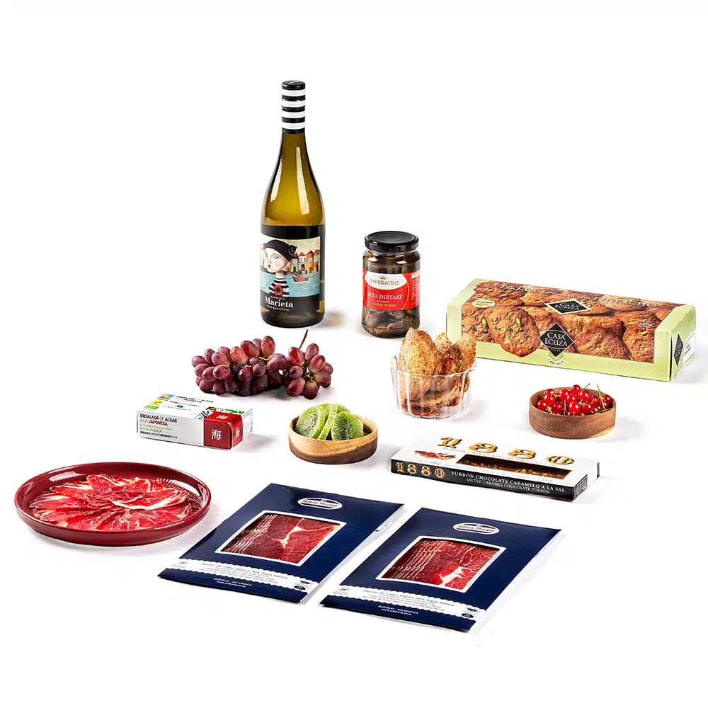 Lote Gourmet Gondíaz con Jamón de Cebo 50% Ibérico JULIAN MARTIN Guijuelo Estuche — regalo de Navidad para empresas — CL233