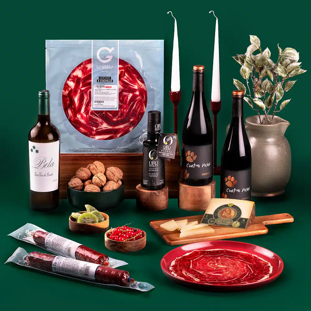 Lote Gourmet Gondíaz con Paleta de Bellota 75% R.I. GONDIAZ Lonch. Cuchillo — regalo de Navidad para empresas — CL291