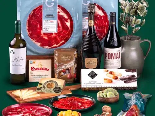 Lote Gourmet Gondíaz con Jamón de Bellota 75% R.I. GONDIAZ Lonch. Cuchillo Redondo — regalo de Navidad para empresas — CL294