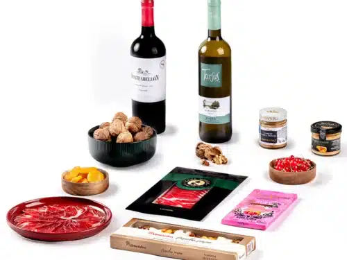 Lote Gourmet Gondíaz con Paleta de Cebo 50% Raza Ibérica CAPA NEGRA de JABUGO — regalo de Navidad para empresas — CL323