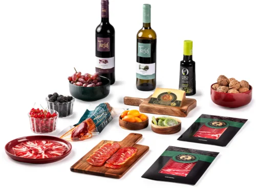 Lote Gourmet Gondíaz con Paleta de Cebo 50% Raza Ibérica CAPA NEGRA de JABUGO — regalo de Navidad para empresas — CL327