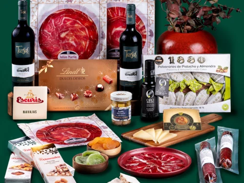 Lote Gourmet Gondíaz con Jamón de Cebo 50% R. Ibérica JULIAN MARTIN Loncheado — regalo de Navidad para empresas — CL328