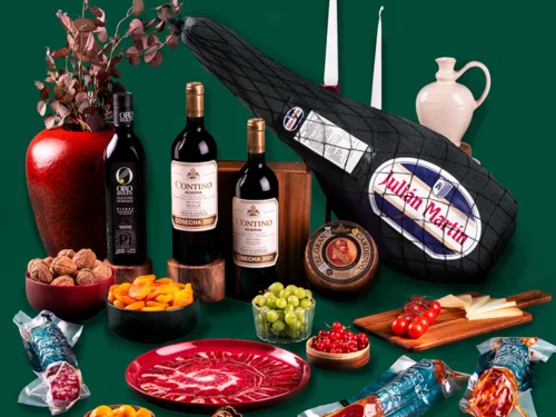 Lote Gourmet Gondíaz con Paleta de Cebo de Campo 50% Raza Ibérica JULIAN MARTIN — regalo de Navidad para empresas — CL606CP