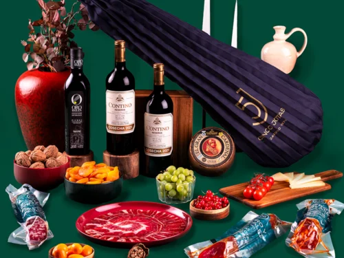 Lote Gourmet Gondíaz con Paleta de Bellota 100% Ibérica 5 JOTAS Jabugo (Huelva) — regalo de Navidad para empresas — CL606P5