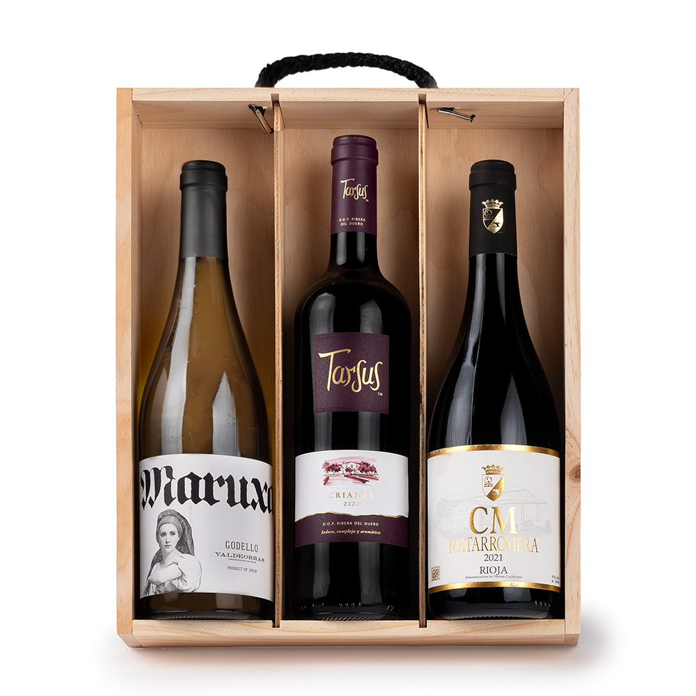 Estuche de Vino Gondíaz con Ribera del Duero Tinto TARSUS Crianza 22/23 — regalo de Navidad para empresas — ES409