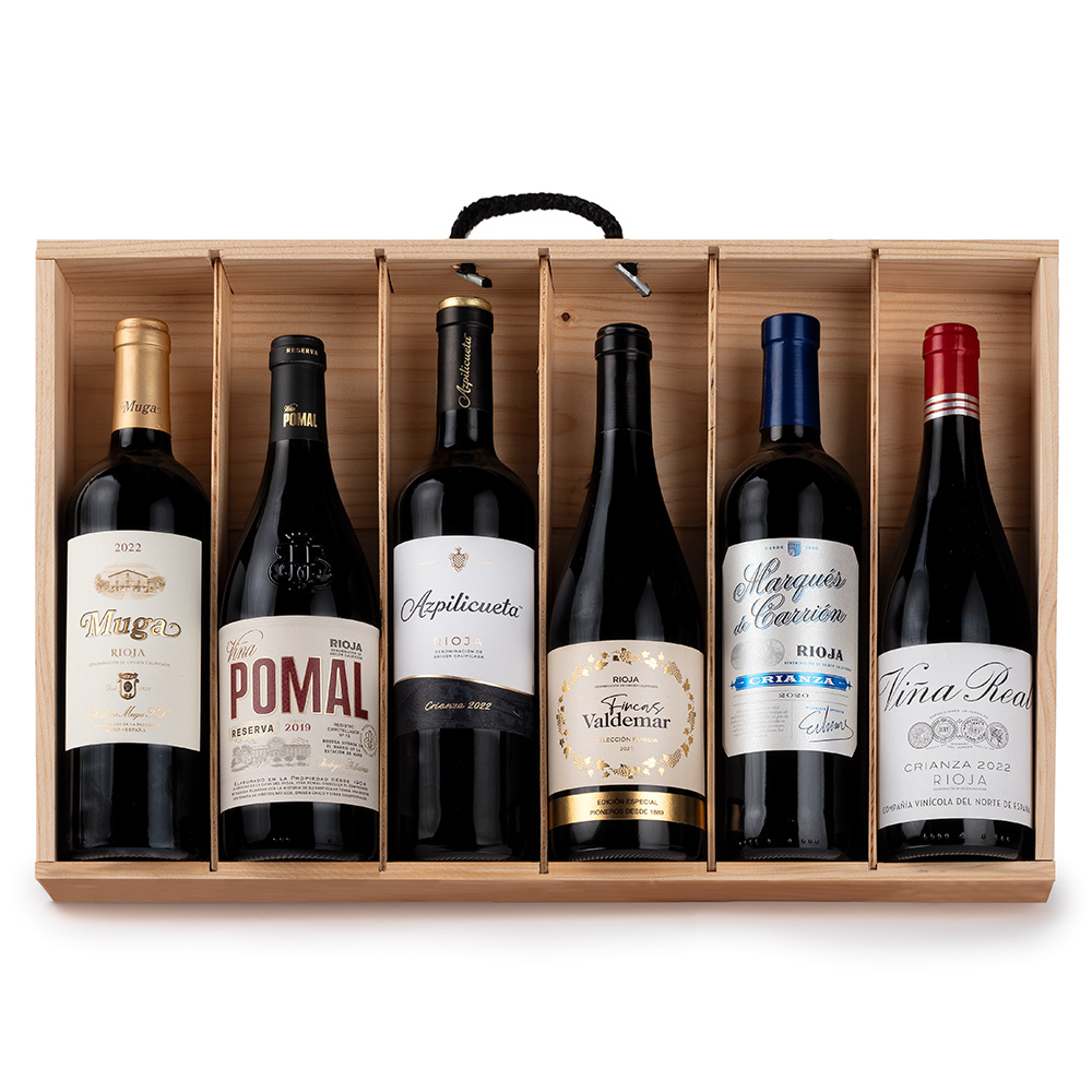 Estuche de Vino Gondíaz con Rioja Tinto AZPILICUETA Crianza 22/23 — regalo de Navidad para empresas — ES455