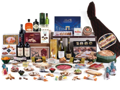 Cesta de Navidad Gondíaz con Paleta de Cebo 50% Raza Ibérica JULIAN MARTIN — regalo de Navidad para empresas — MB-CP-CL