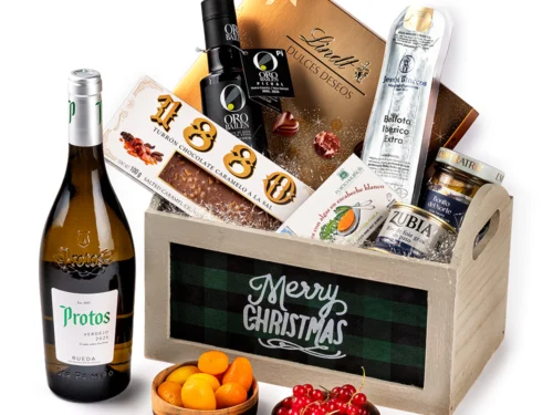 Cesta de Navidad Gondíaz con Rueda Verdejo PROTOS — regalo de Navidad para empresas — MB301