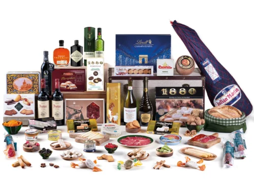 Cesta de Navidad Gondíaz con Jamón de Cebo 50% Raza Ibérica JULIAN MARTIN — regalo de Navidad para empresas — MB308