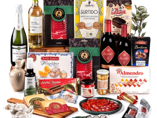 Lote de Navidad Gondíaz con Paleta de Cebo 50% Raza Ibérica CAPA NEGRA de JABUGO — regalo de Navidad para empresas — SD206