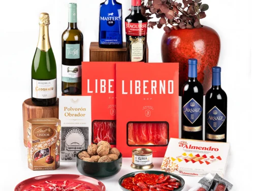 Lote de Navidad Gondíaz con Jamón D.O.P. TERUEL LIBERNO Loncheado Estuche — regalo de Navidad para empresas — SD207